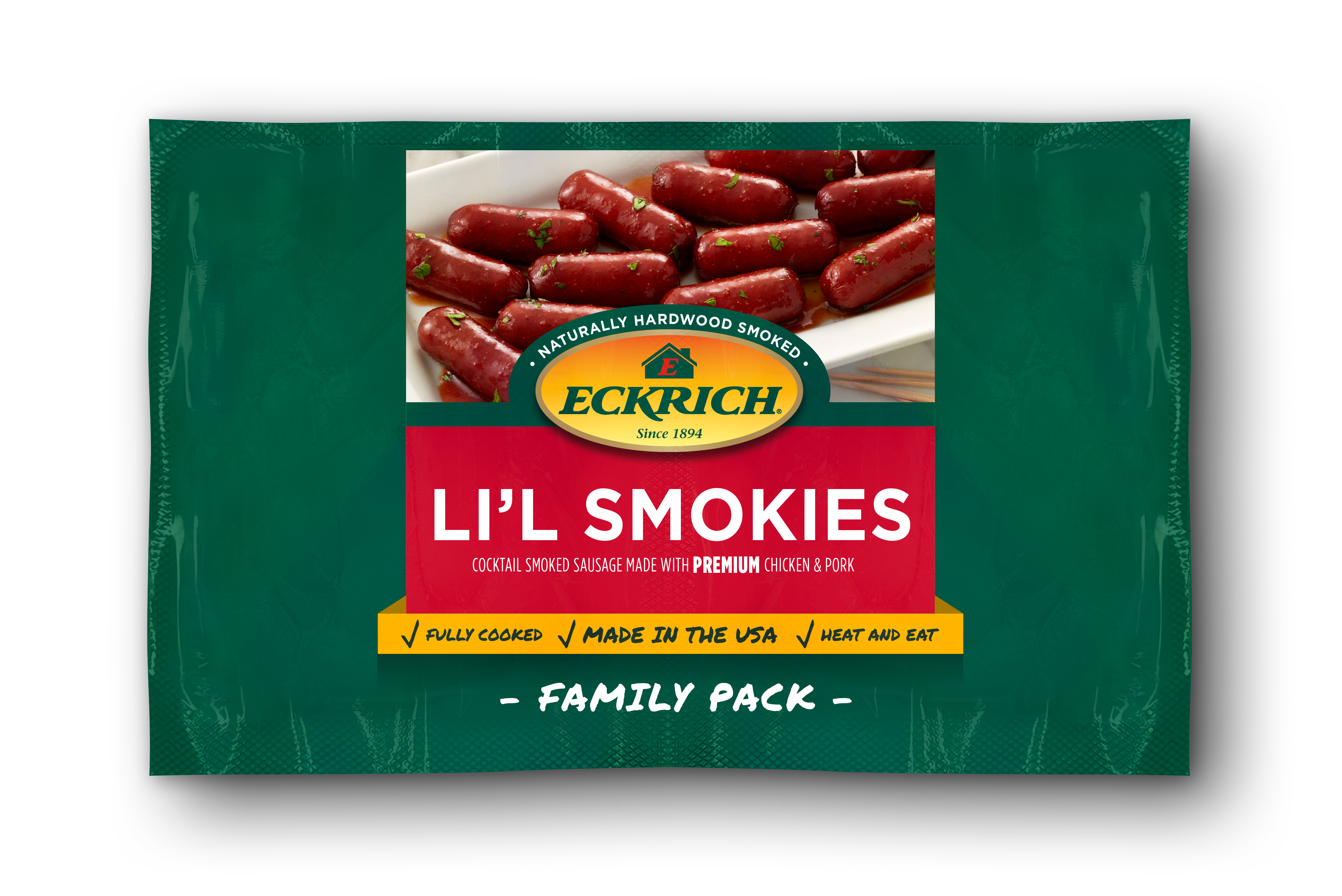 Li'l Smokies Original Cocktail Smoked Sausage Family Pack | Eckrich